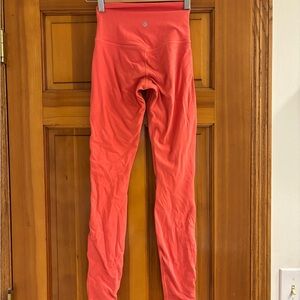 Lululemon Coral High-Waisted double lined Leggings size 2